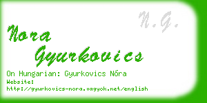nora gyurkovics business card